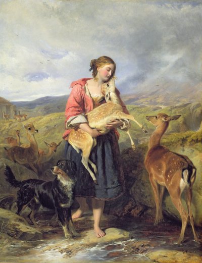 Das Haustier Reh, 1860 von William Powell Frith